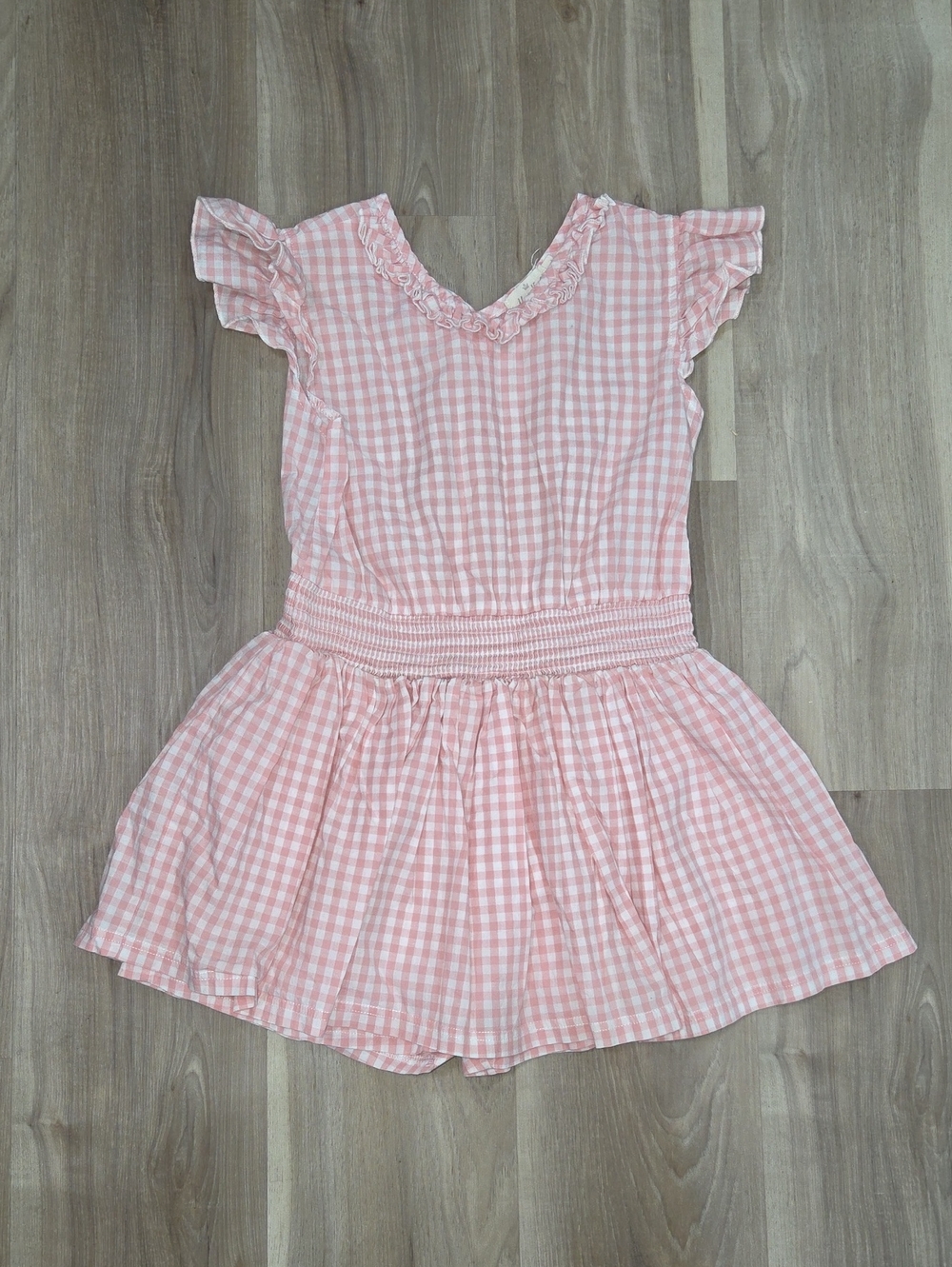 •Marie Nicole Clothing• Little Girls Pink Checkered Romper
